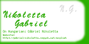 nikoletta gabriel business card