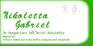 nikoletta gabriel business card